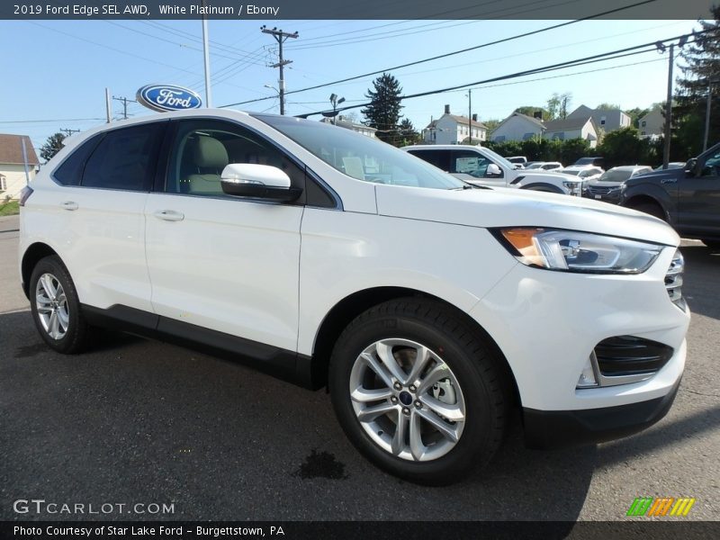 White Platinum / Ebony 2019 Ford Edge SEL AWD