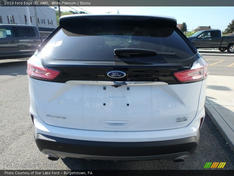 White Platinum / Ebony 2019 Ford Edge SEL AWD