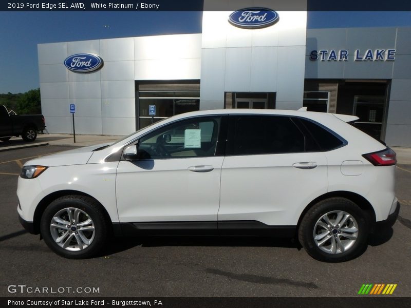 White Platinum / Ebony 2019 Ford Edge SEL AWD