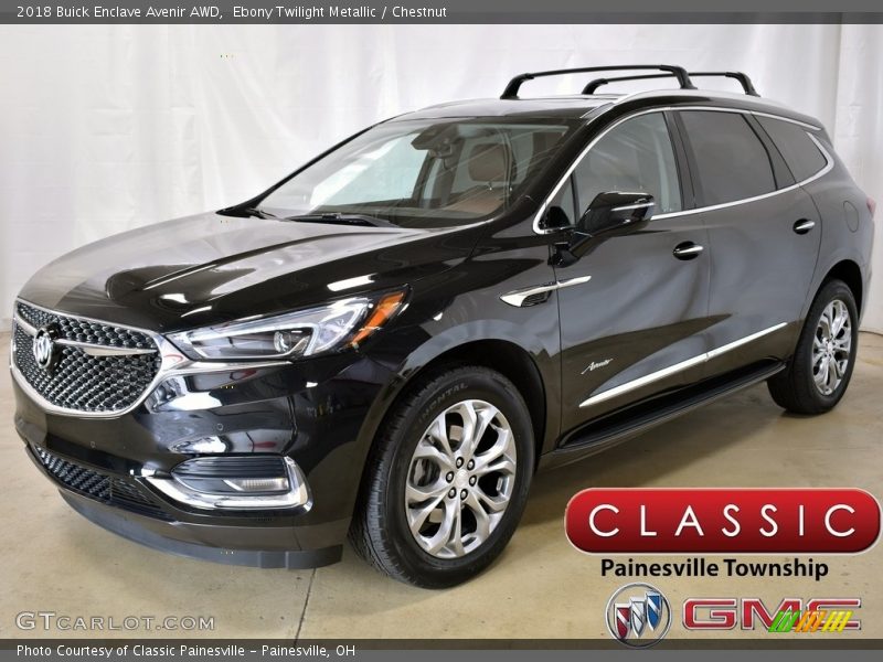 Ebony Twilight Metallic / Chestnut 2018 Buick Enclave Avenir AWD