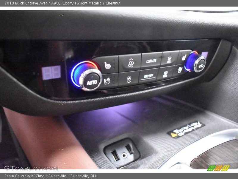 Ebony Twilight Metallic / Chestnut 2018 Buick Enclave Avenir AWD