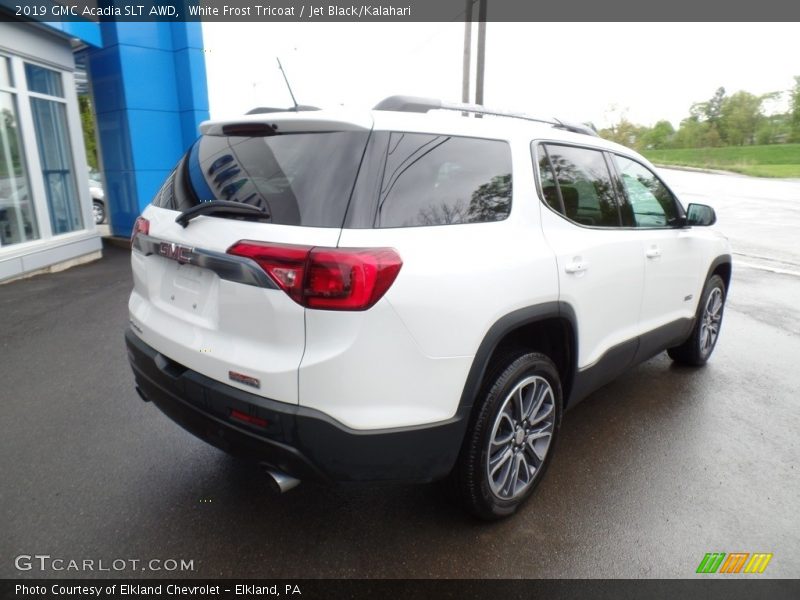 White Frost Tricoat / Jet Black/Kalahari 2019 GMC Acadia SLT AWD