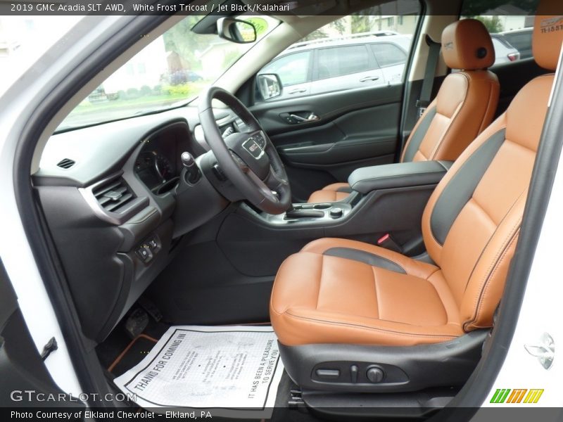 White Frost Tricoat / Jet Black/Kalahari 2019 GMC Acadia SLT AWD