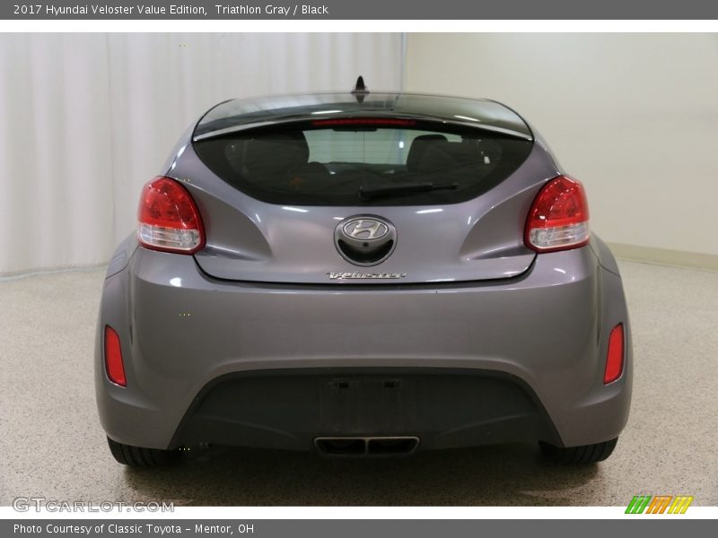 Triathlon Gray / Black 2017 Hyundai Veloster Value Edition