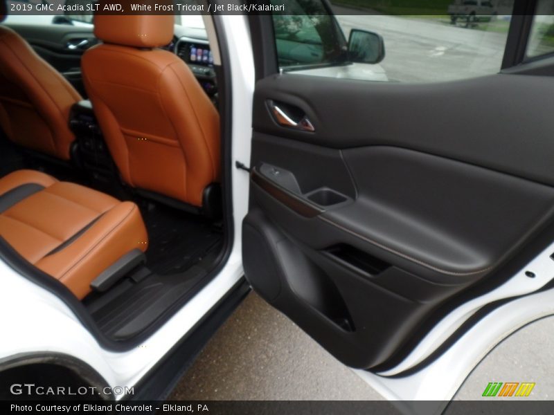 White Frost Tricoat / Jet Black/Kalahari 2019 GMC Acadia SLT AWD