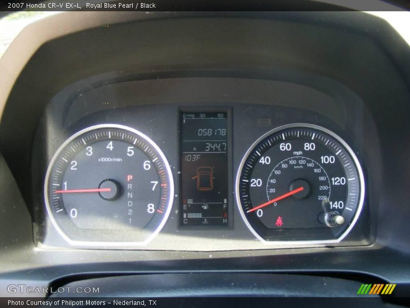 Royal Blue Pearl / Black 2007 Honda CR-V EX-L