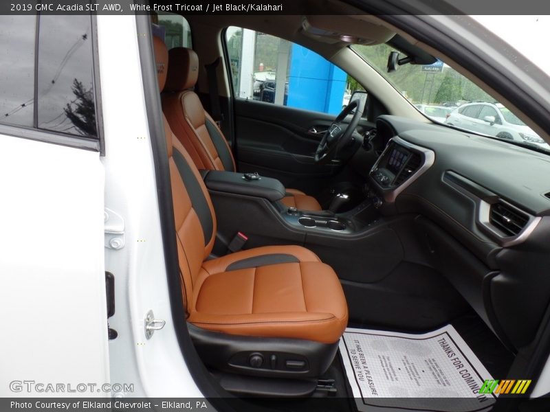 White Frost Tricoat / Jet Black/Kalahari 2019 GMC Acadia SLT AWD