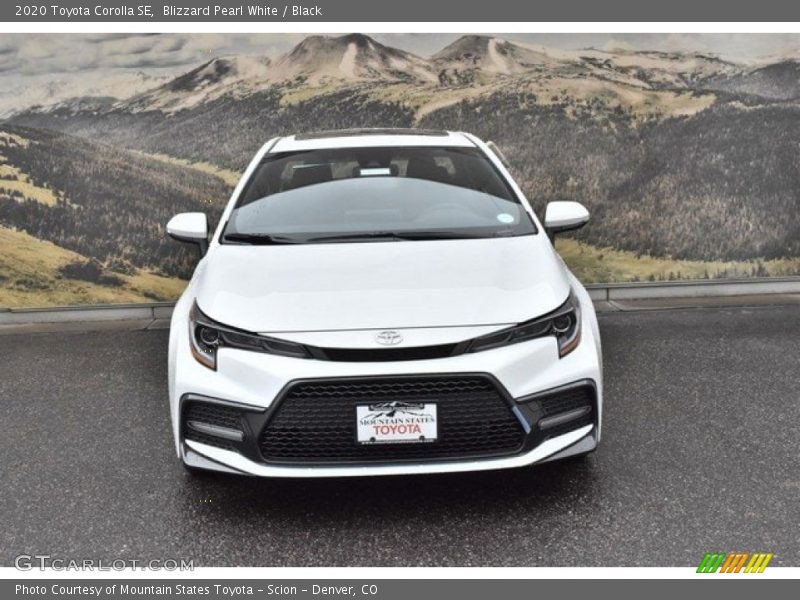 Blizzard Pearl White / Black 2020 Toyota Corolla SE