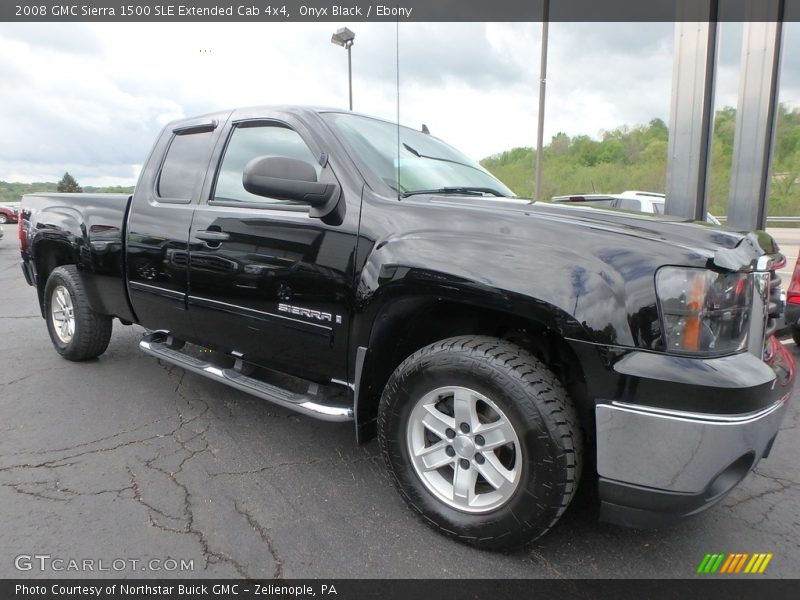 Onyx Black / Ebony 2008 GMC Sierra 1500 SLE Extended Cab 4x4