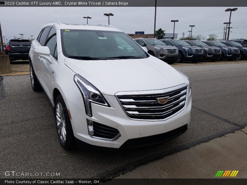 Crystal White Tricoat / Sahara Beige 2019 Cadillac XT5 Luxury AWD