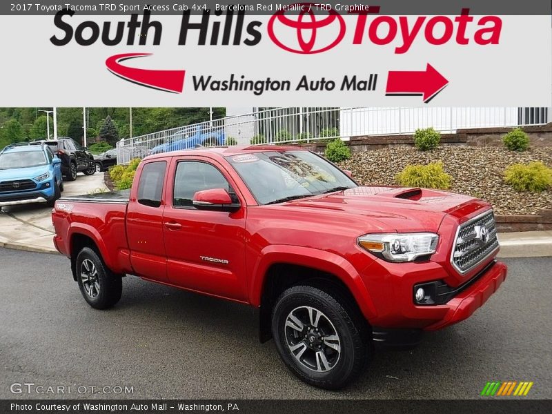 Barcelona Red Metallic / TRD Graphite 2017 Toyota Tacoma TRD Sport Access Cab 4x4