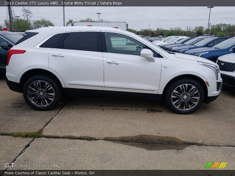 Crystal White Tricoat / Sahara Beige 2019 Cadillac XT5 Luxury AWD