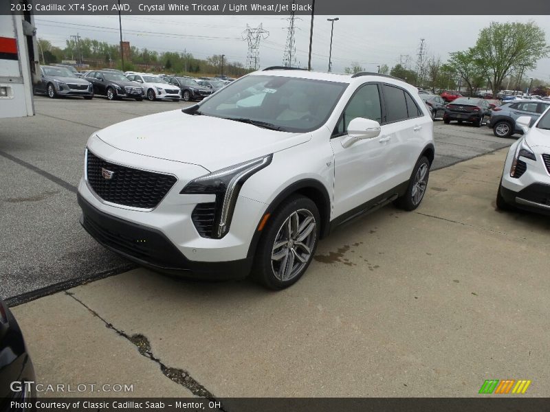 Crystal White Tricoat / Light Wheat/Jet Black 2019 Cadillac XT4 Sport AWD