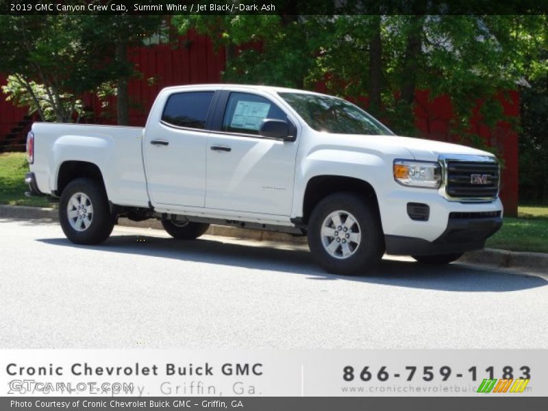 Summit White / Jet Black/­Dark Ash 2019 GMC Canyon Crew Cab