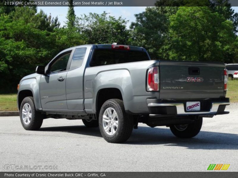 Satin Steel Metallic / Jet Black 2019 GMC Canyon SLE Extended Cab