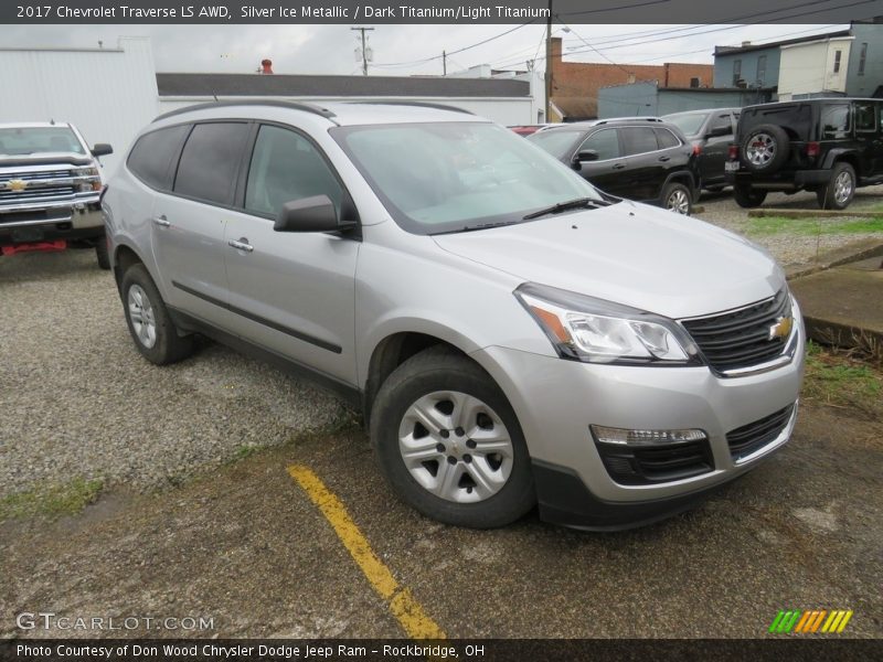 Silver Ice Metallic / Dark Titanium/Light Titanium 2017 Chevrolet Traverse LS AWD