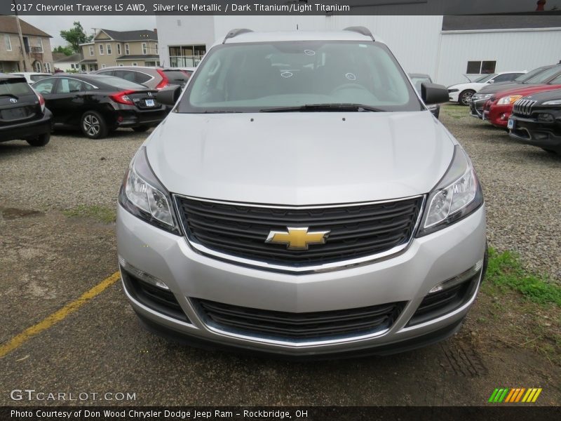 Silver Ice Metallic / Dark Titanium/Light Titanium 2017 Chevrolet Traverse LS AWD