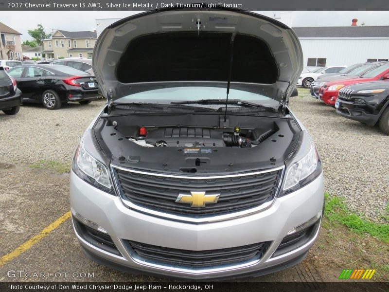 Silver Ice Metallic / Dark Titanium/Light Titanium 2017 Chevrolet Traverse LS AWD