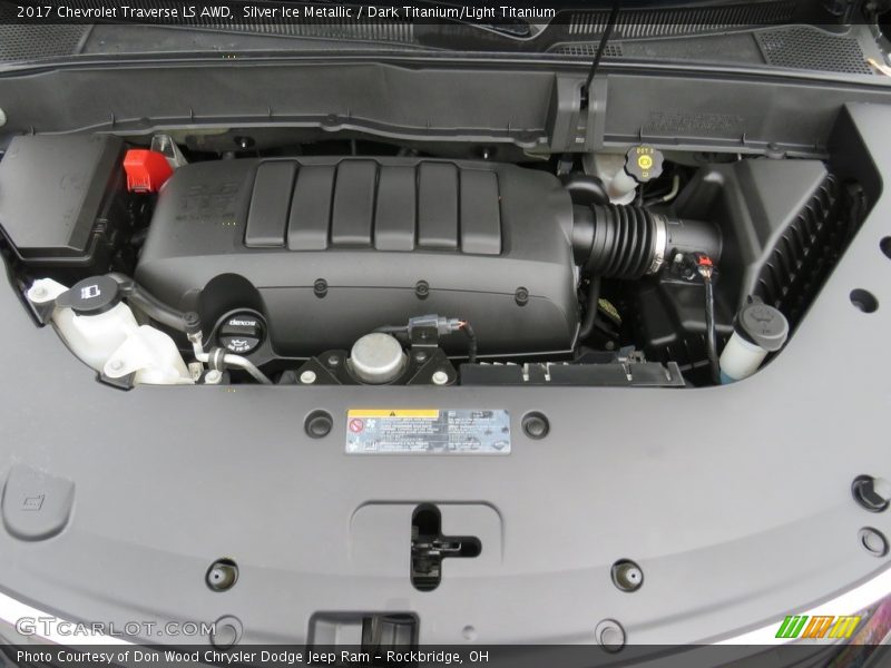 Silver Ice Metallic / Dark Titanium/Light Titanium 2017 Chevrolet Traverse LS AWD