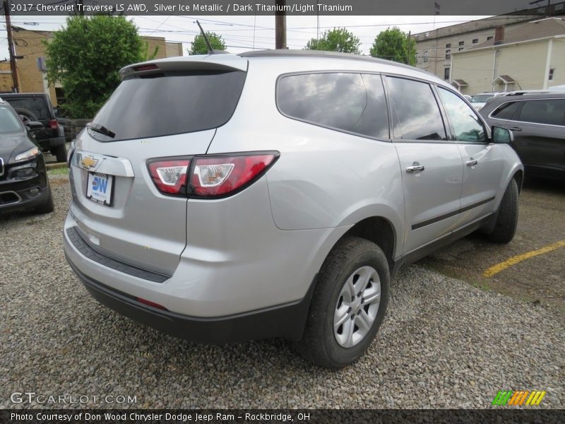 Silver Ice Metallic / Dark Titanium/Light Titanium 2017 Chevrolet Traverse LS AWD