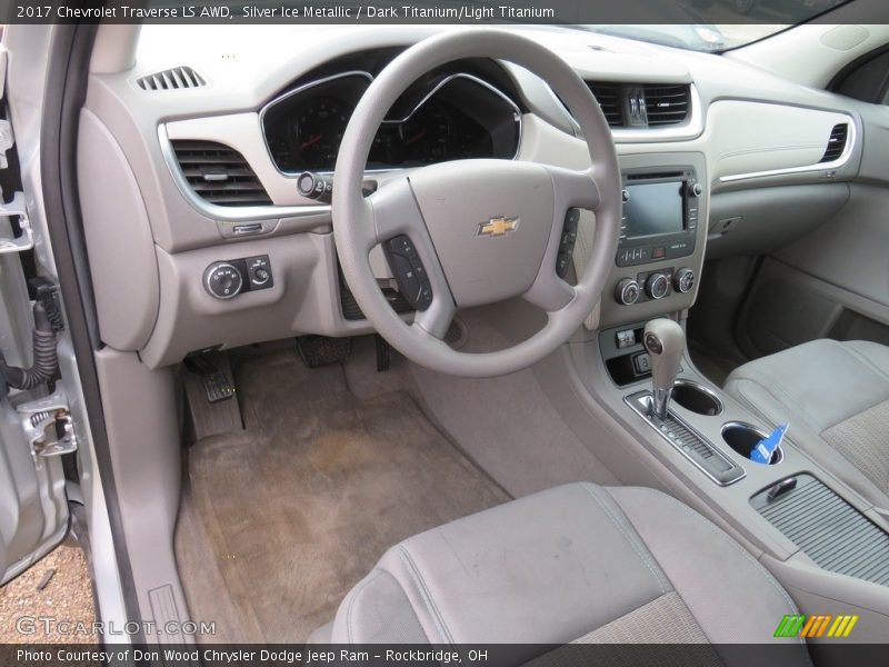 Silver Ice Metallic / Dark Titanium/Light Titanium 2017 Chevrolet Traverse LS AWD