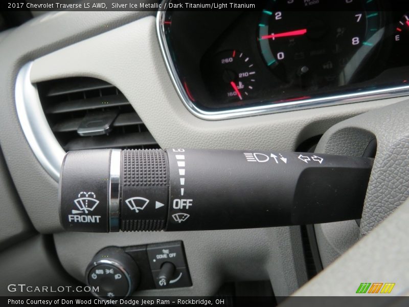 Silver Ice Metallic / Dark Titanium/Light Titanium 2017 Chevrolet Traverse LS AWD