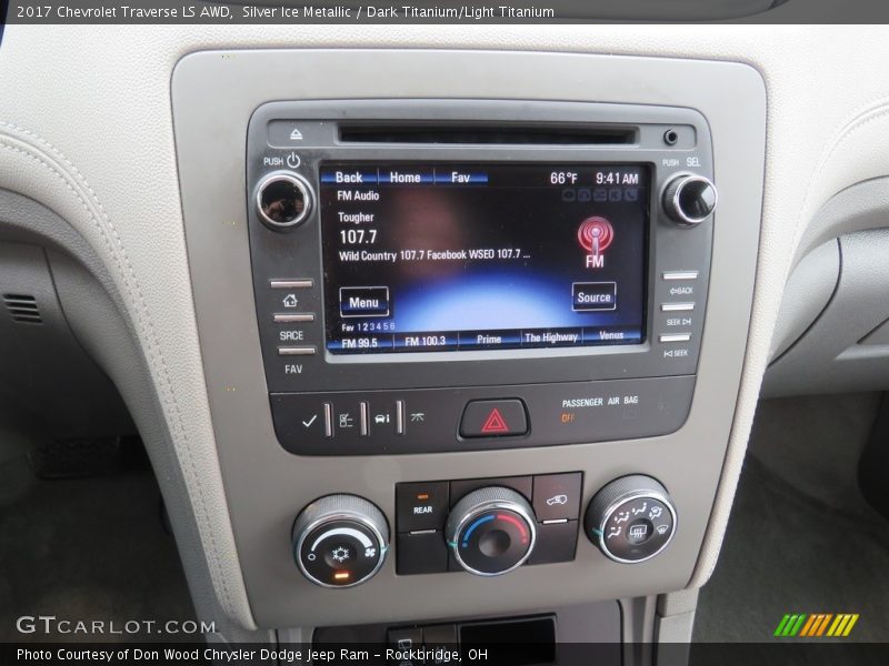 Silver Ice Metallic / Dark Titanium/Light Titanium 2017 Chevrolet Traverse LS AWD