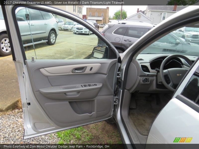 Silver Ice Metallic / Dark Titanium/Light Titanium 2017 Chevrolet Traverse LS AWD