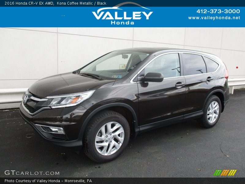 Kona Coffee Metallic / Black 2016 Honda CR-V EX AWD