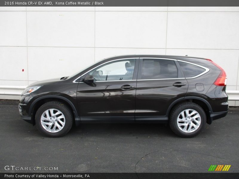 Kona Coffee Metallic / Black 2016 Honda CR-V EX AWD