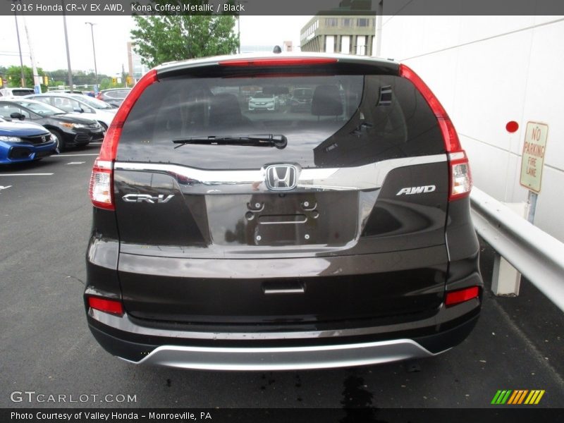 Kona Coffee Metallic / Black 2016 Honda CR-V EX AWD