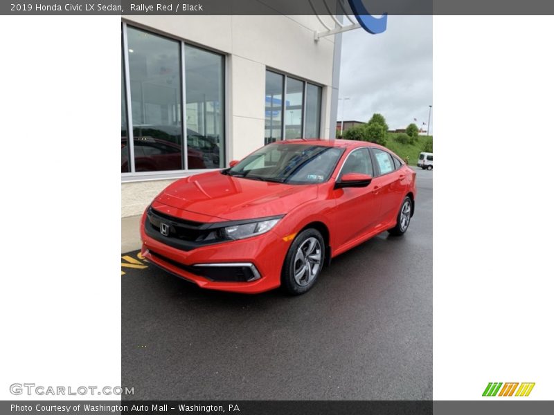 Rallye Red / Black 2019 Honda Civic LX Sedan