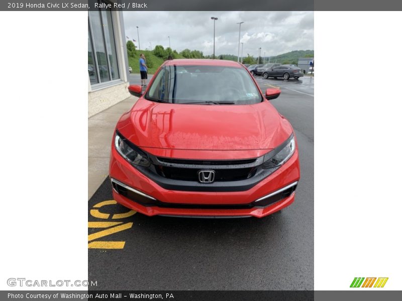 Rallye Red / Black 2019 Honda Civic LX Sedan