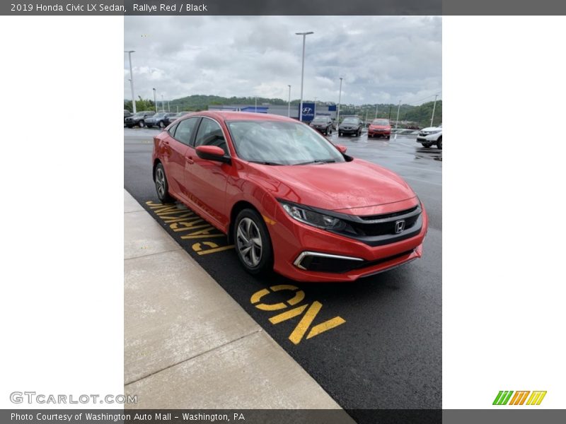 Rallye Red / Black 2019 Honda Civic LX Sedan