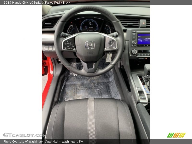 Rallye Red / Black 2019 Honda Civic LX Sedan