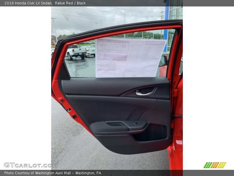 Rallye Red / Black 2019 Honda Civic LX Sedan