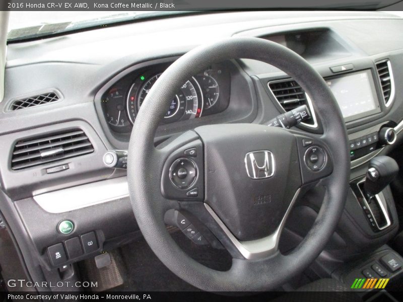 Kona Coffee Metallic / Black 2016 Honda CR-V EX AWD