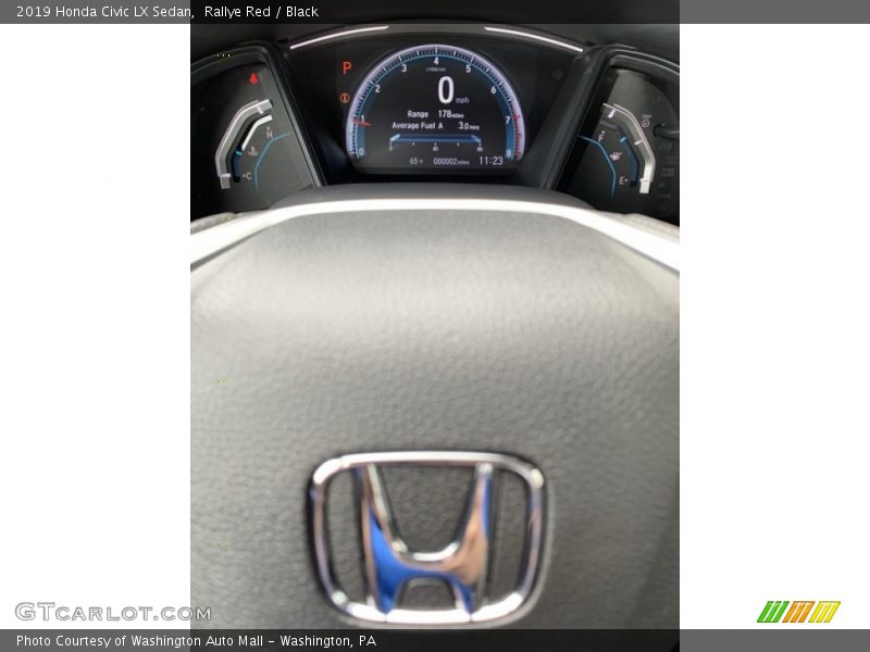 Rallye Red / Black 2019 Honda Civic LX Sedan