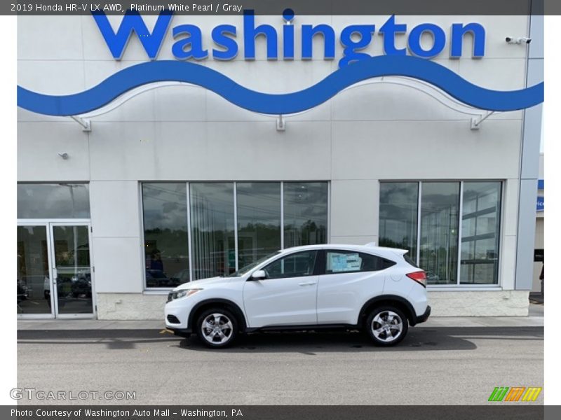 Platinum White Pearl / Gray 2019 Honda HR-V LX AWD