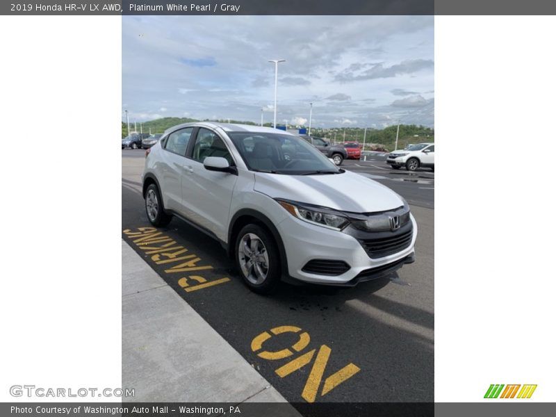 Platinum White Pearl / Gray 2019 Honda HR-V LX AWD