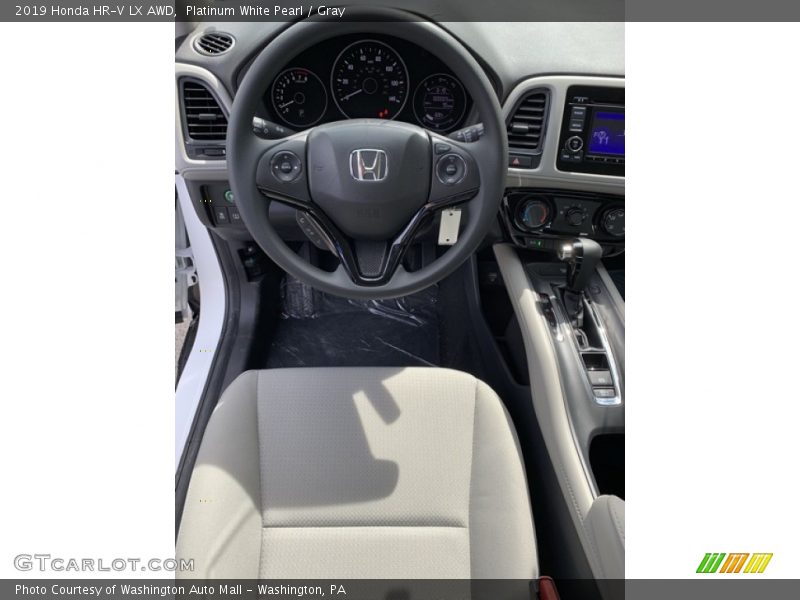 Platinum White Pearl / Gray 2019 Honda HR-V LX AWD