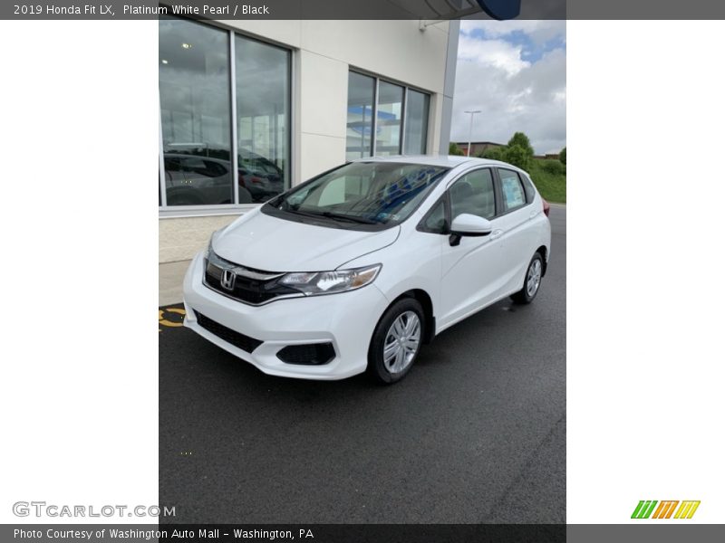 Platinum White Pearl / Black 2019 Honda Fit LX