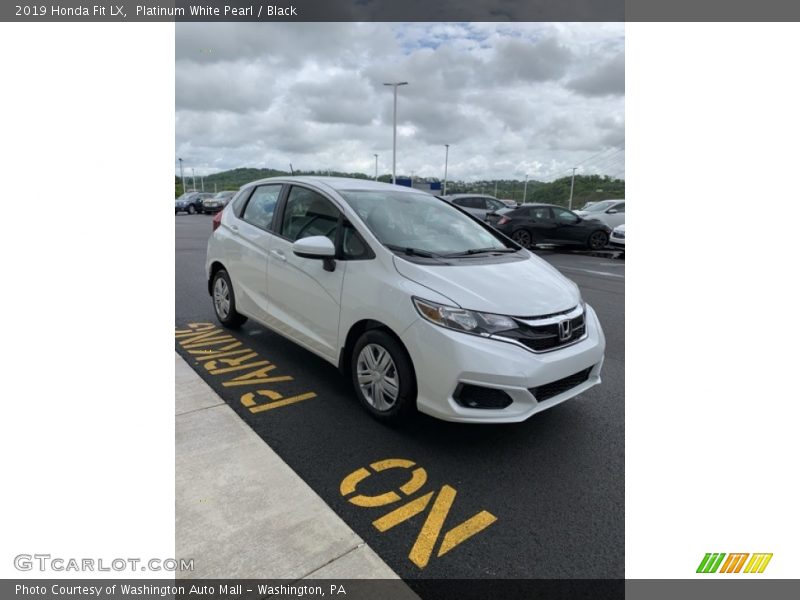 Platinum White Pearl / Black 2019 Honda Fit LX