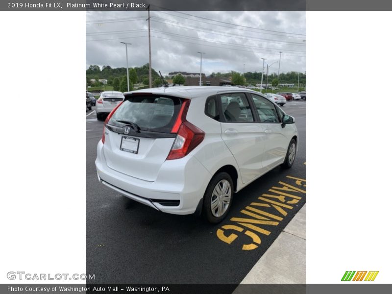 Platinum White Pearl / Black 2019 Honda Fit LX