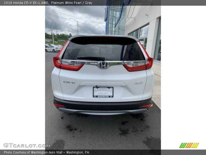 Platinum White Pearl / Gray 2019 Honda CR-V EX-L AWD
