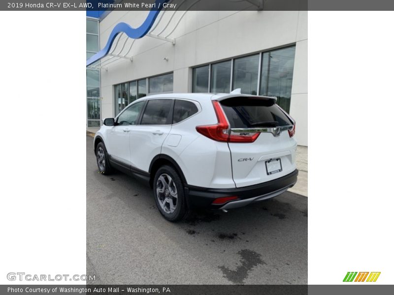 Platinum White Pearl / Gray 2019 Honda CR-V EX-L AWD