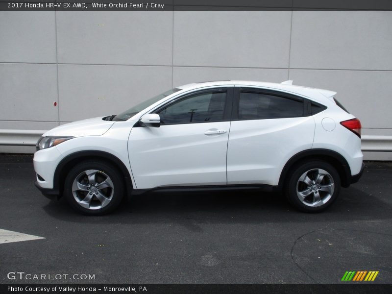White Orchid Pearl / Gray 2017 Honda HR-V EX AWD