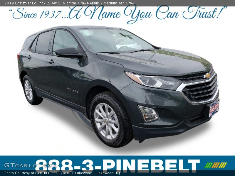 Nightfall Gray Metallic / Medium Ash Gray 2019 Chevrolet Equinox LS AWD