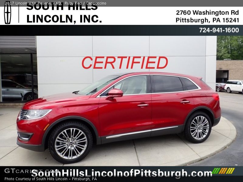 Ruby Red / Cappuccino 2017 Lincoln MKX Reserve AWD