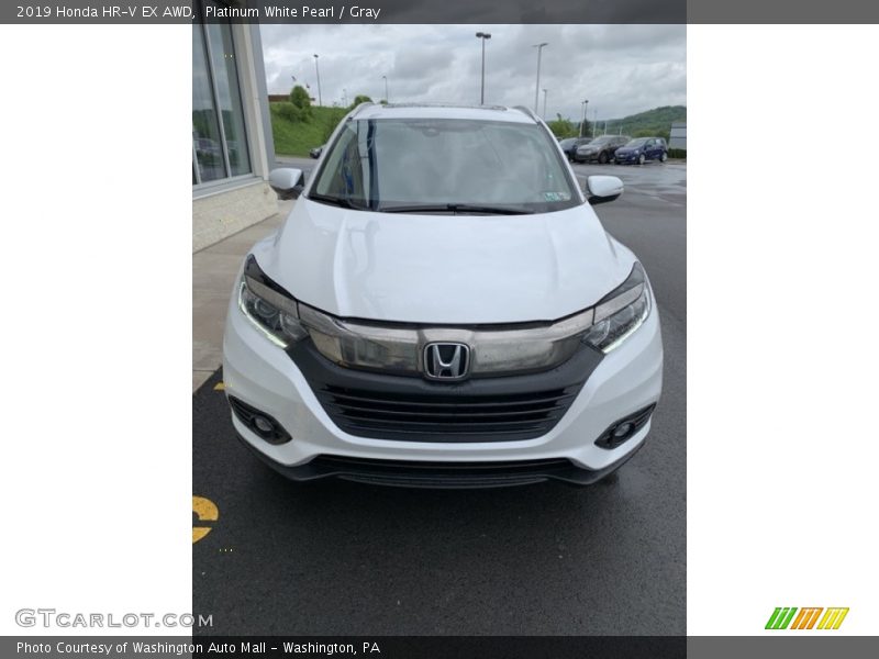 Platinum White Pearl / Gray 2019 Honda HR-V EX AWD
